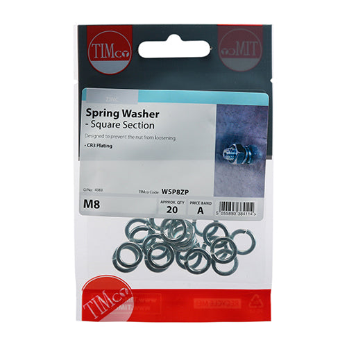 TIMCO Spring Washers DIM7980 Silver — Trade Pack