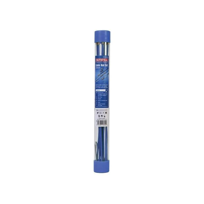 Faithfull 3.3m Cable Rod Set,15 Piece
