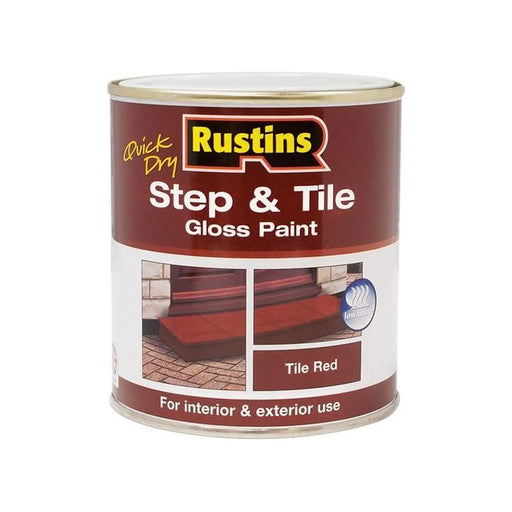 Rustins Quick Dry Step & Tile Paint Gloss Red 500ml
