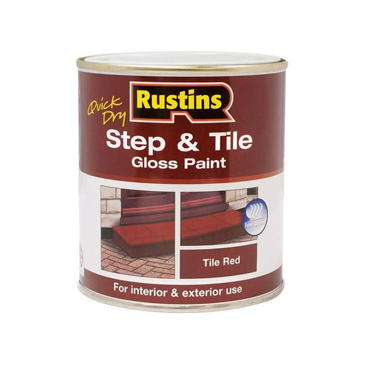 Rustins Quick Dry Step & Tile Paint Gloss Red 1 litre