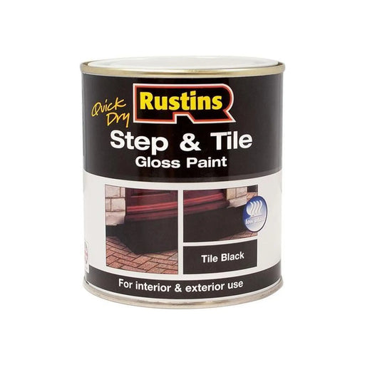 Rustins Quick Dry Step & Tile Paint Gloss Black 250ml
