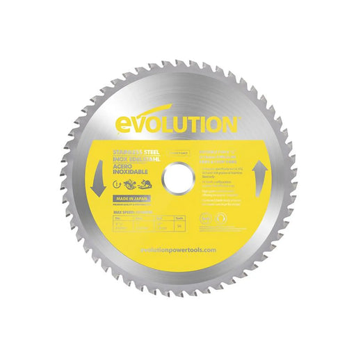 Evolution - Stainless Steel Cutting Circular Saw Blade 210 x 25.4mm x 54T