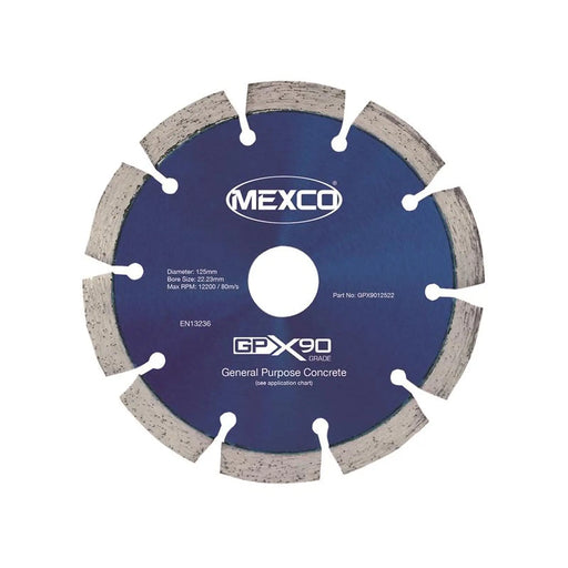 MEXCO - GPX90 Concrete Diamond Blade 125 x 22mm
