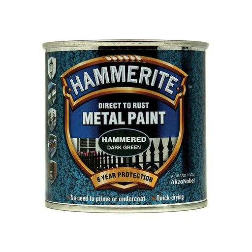 Hammerite Direct To Metal Hammered Dark Green 250ml
