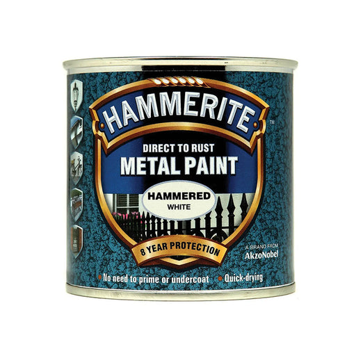 Hammerite Direct To Metal Hammered White 250ml