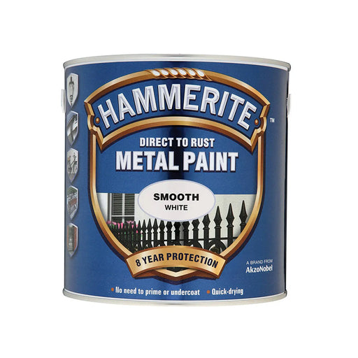 Hammerite Direct To Metal Smooth White 2.5L