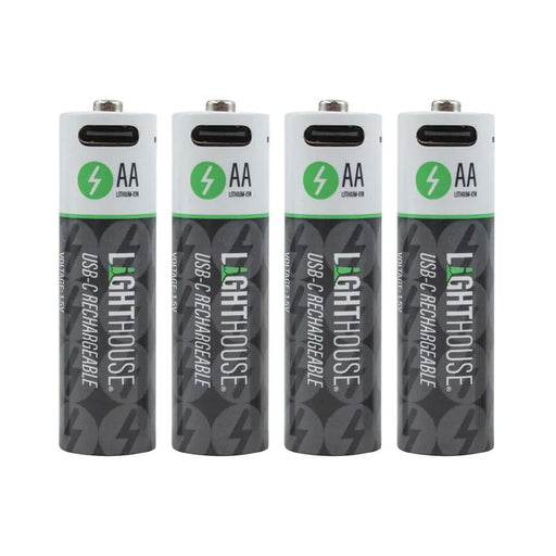 Lighthouse AA USB-C Rechargeable Li-ion Battery Pack of 4