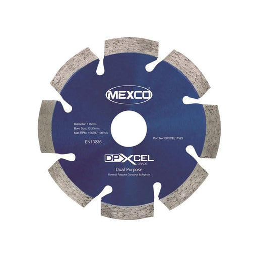 MEXCO XCEL Grade Dual Purpose Diamond Blade 115 x 22mm