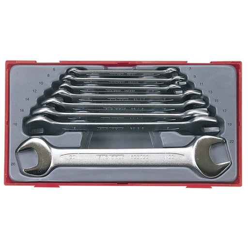 Teng TT6208 Metric Open End Spanner Set, 8 Piece