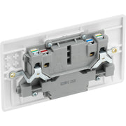 BG Electrical 800 Series - Double switched single pole, with 2 x USB A (12W)