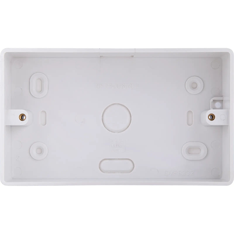BG Electrical 800 Series - PVC Rounded Surface Box, Double, 32mm