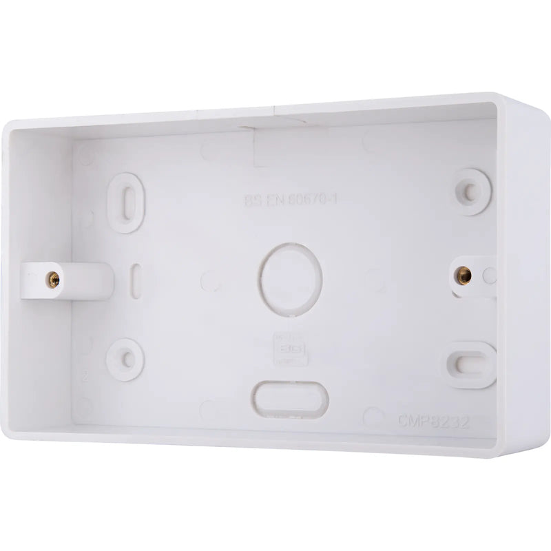 BG Electrical 800 Series - PVC Rounded Surface Box, Double, 32mm