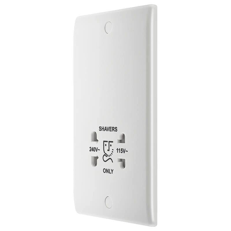 BG Electrical 800 Series - 115/240V dual voltage shaver socket