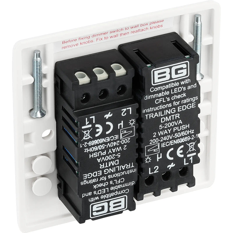 BG Electrical 800 Series - Double, 2 way push 200W