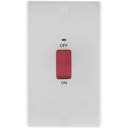 BG Electrical 800 Series - 45A double pole, large plate, with indicator