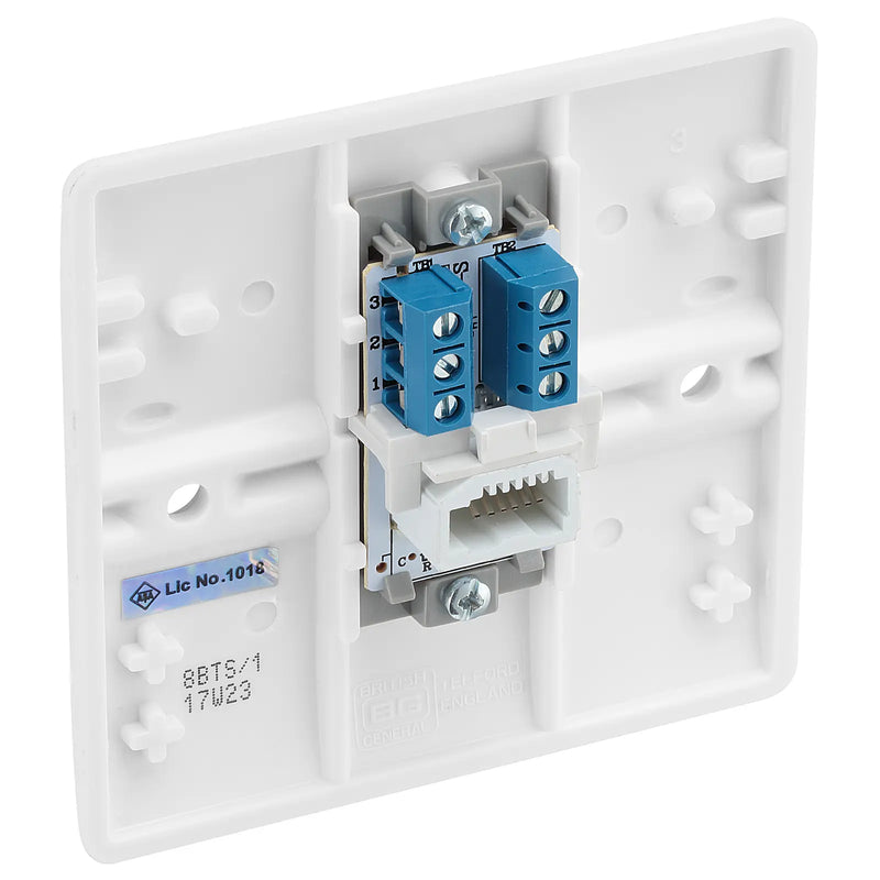 BG Electrical 800 Series - Single, telephone socket, secondary (screw)