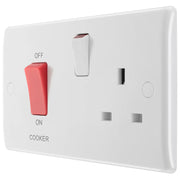 BG Electrical 800 Series - 45A double pole, with switched socket