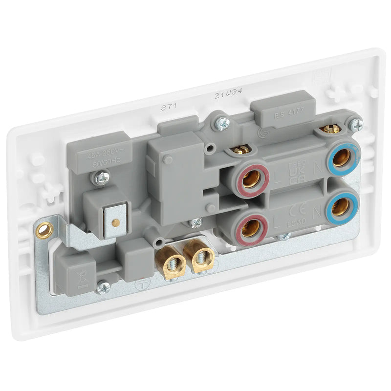BG Electrical 800 Series - 45A double pole, with switched socket