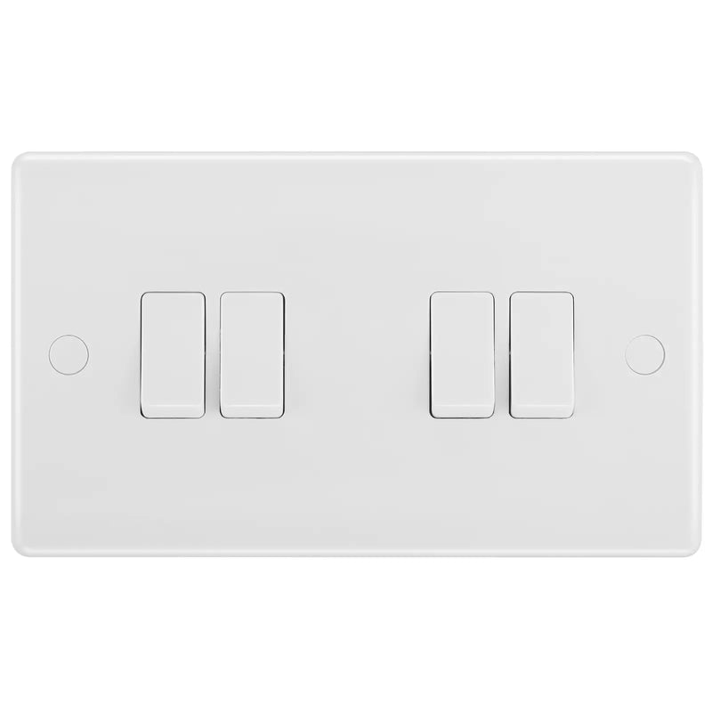BG Electrical 800 Series - Quadruple, 2 way switch