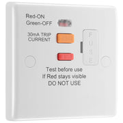 BG Electrical 800 Series - Fused unswitched,with Type A RCD and flex outlet
