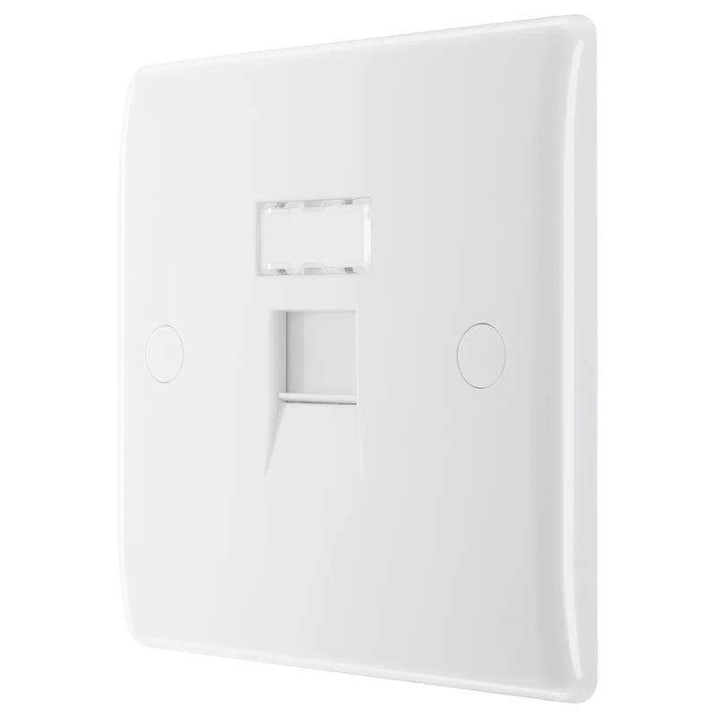 BG Electrical 800 Series - Single, RJ45 data socket (screw)