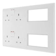 BG Electrical 800 Series - 2 x double, switched, douple pole, 8 Euro Module
