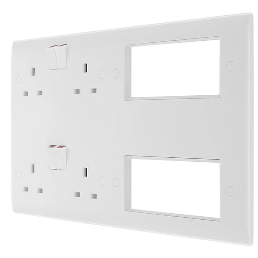 BG Electrical 800 Series - 2 x double, switched, douple pole, 8 Euro Module