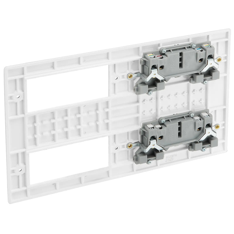 BG Electrical 800 Series - 2 x double, switched, douple pole, 8 Euro Module