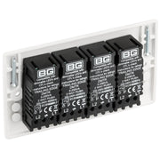 BG Electrical 800 Series - Quadruple, 2 way push 200W