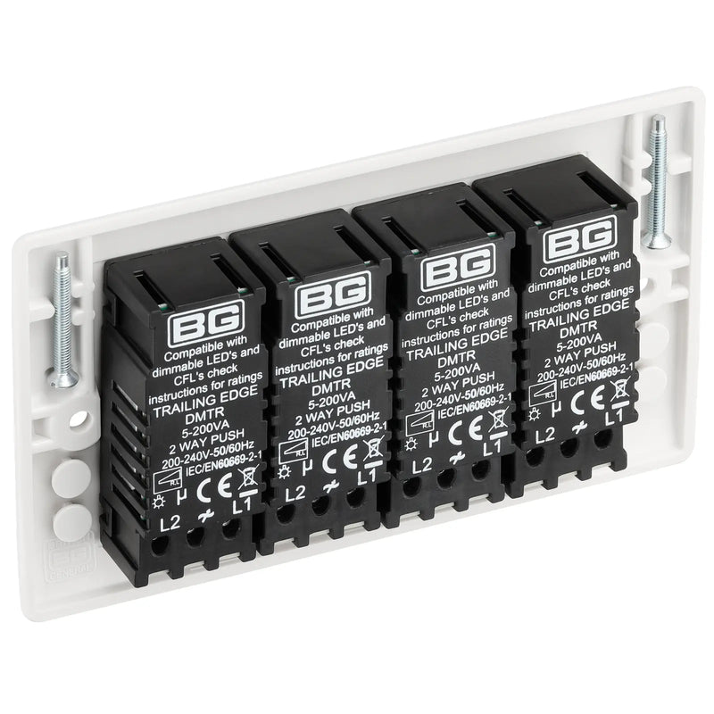 BG Electrical 800 Series - Quadruple, 2 way push 200W