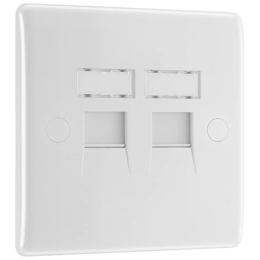 BG Electrical 800 Series - Double, RJ45 data socket (screw)