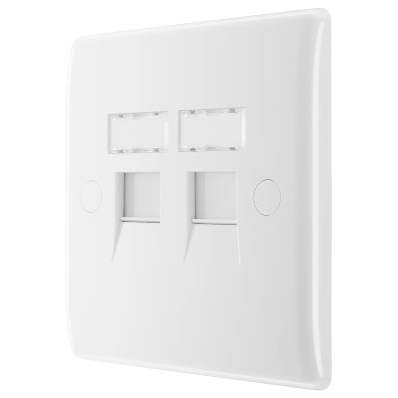 BG Electrical 800 Series - Double, RJ45 data socket (screw)