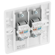 BG Electrical 800 Series - Double, RJ45 data socket (screw)