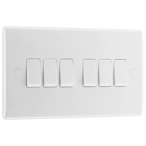 BG Electrical 800 Series - 6 gang, 2 way switch