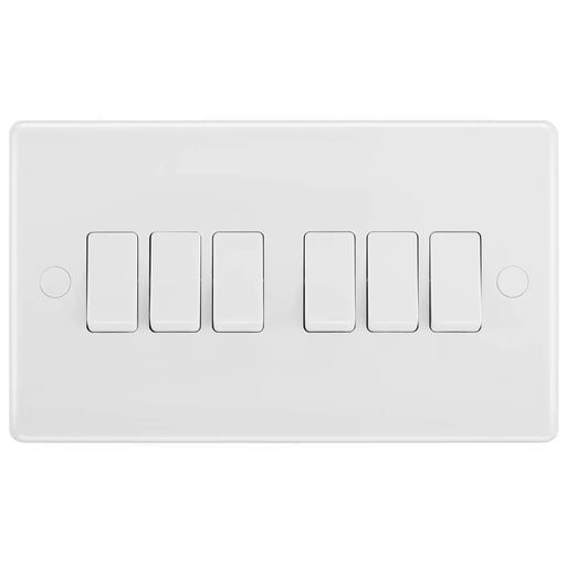 BG Electrical 800 Series - 6 gang, 2 way switch