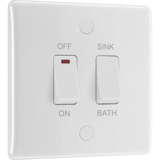 BG Electrical 800 Series - 20A, double pole, immersion switch, marked "sink/bath"