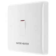 BG Electrical 800 Series - 20A, double pole, marked "water heater", with flex outlet