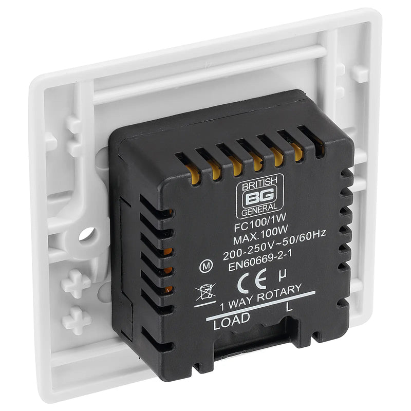 BG Electrical 800 Series - Single, 1 way, rotary fan controller