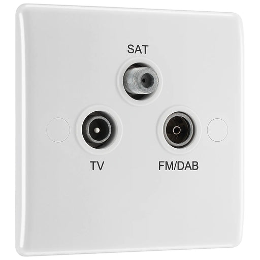 BG Electrical 800 Series - Triple TV/FM/SAT triplex - screened