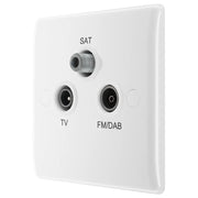 BG Electrical 800 Series - Triple TV/FM/SAT triplex - screened