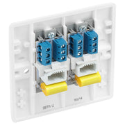 BG Electrical 800 Series - Double, telephone socket, master (screw)