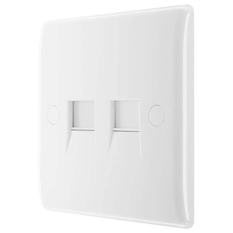 BG Electrical 800 Series - Double, RJ11 telephone socket (screw)