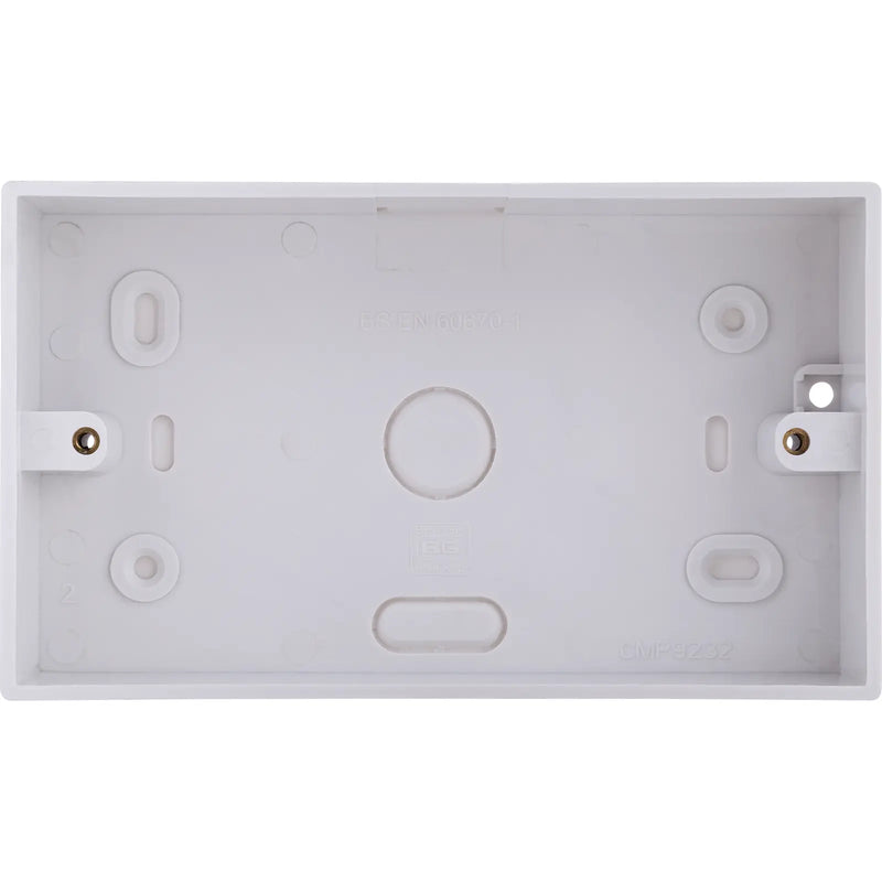 BG Electrical 900 Series - PVC Square Surface Box, Double, 32mm