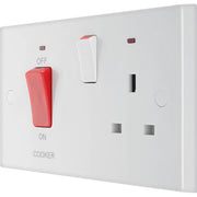 BG Electrical 900 Series - 45A double pole, with switched socket and indicators