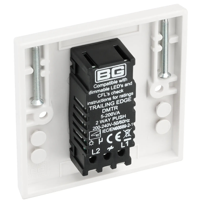 BG Electrical 900 Series - Single, 2 way push 200W