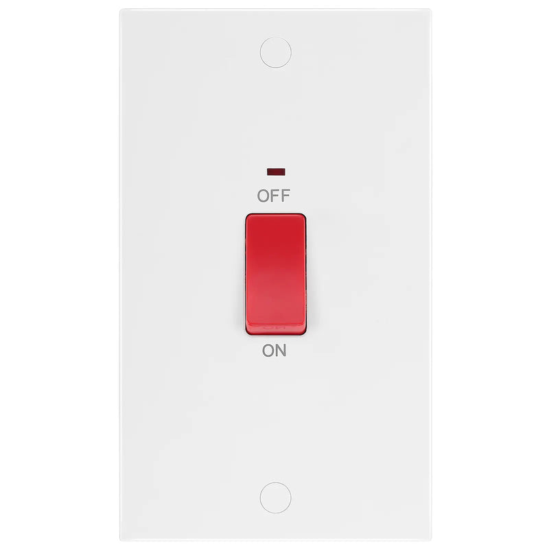 BG Electrical 900 Series - 45A, double pole, large plate, with indicator
