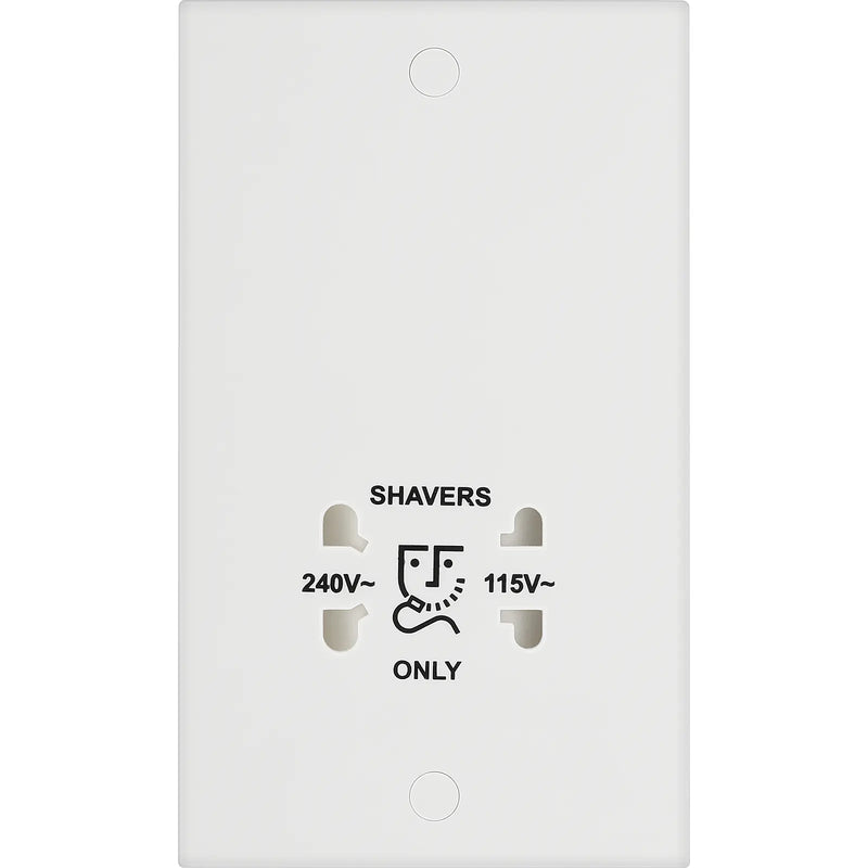 BG Electrical 900 Series - 115/240V dual voltage shaver socket