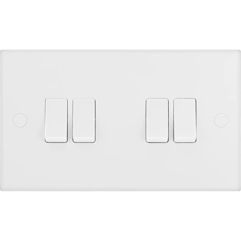 BG Electrical 900 Series - Quadruple, 2 way switch