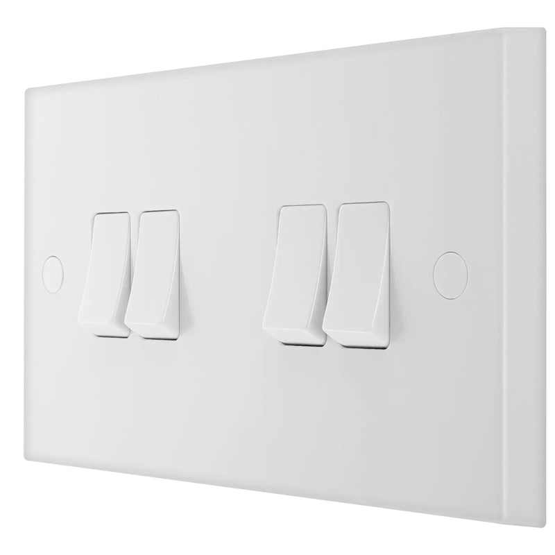 BG Electrical 900 Series - Quadruple, 2 way switch
