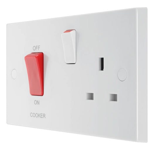 BG Electrical 900 Series - 45A double pole, with switched socket